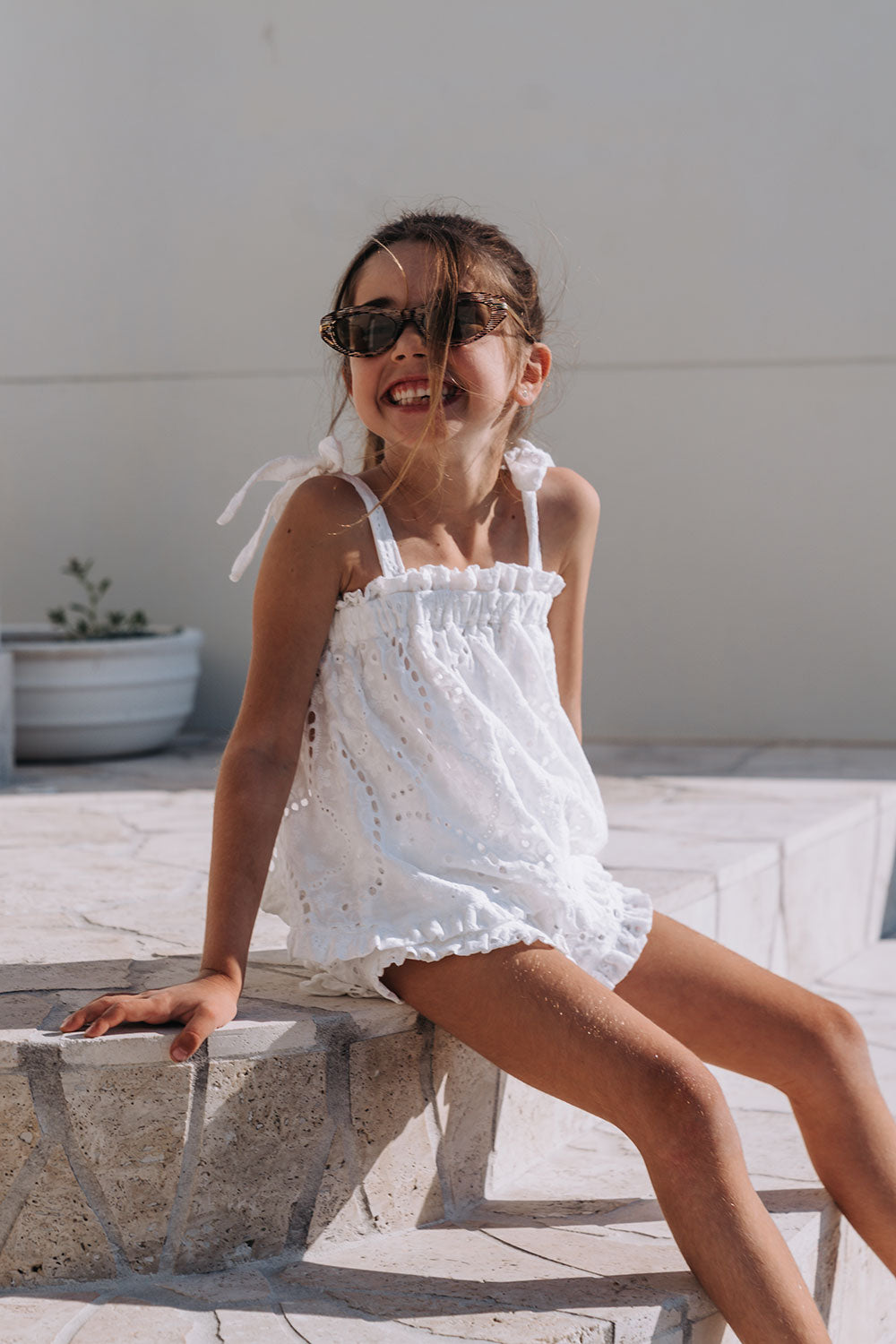 Bambi Mini Playsuit - Broderie