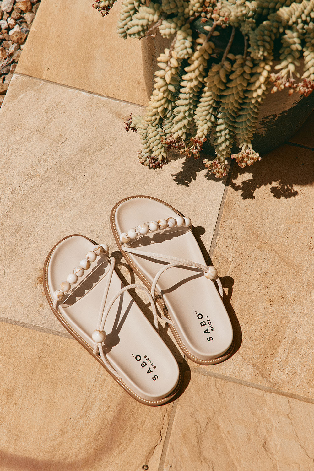 SAMPLE-Indigo Sandals - Beige