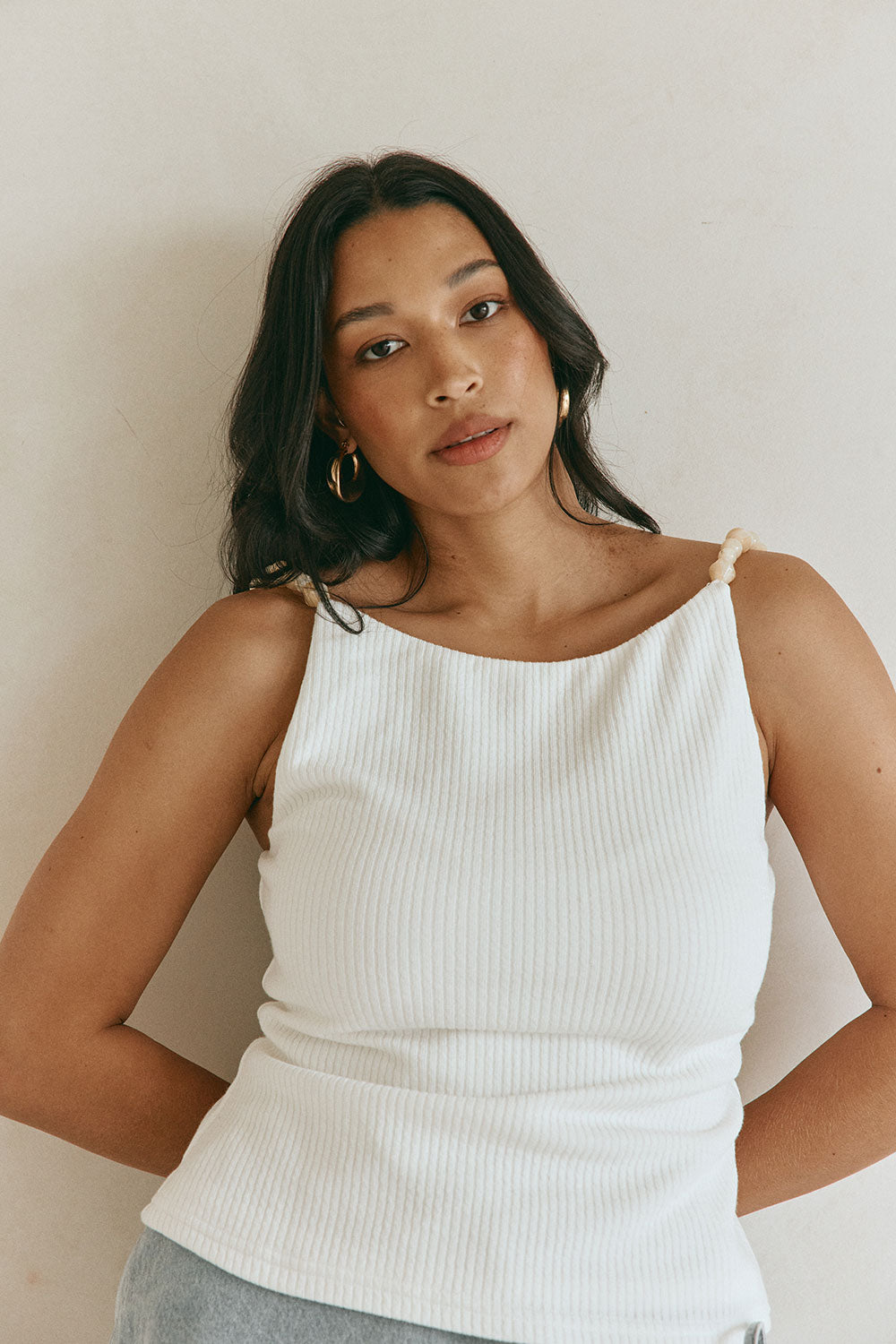 Illaria Top - Cream Bead
