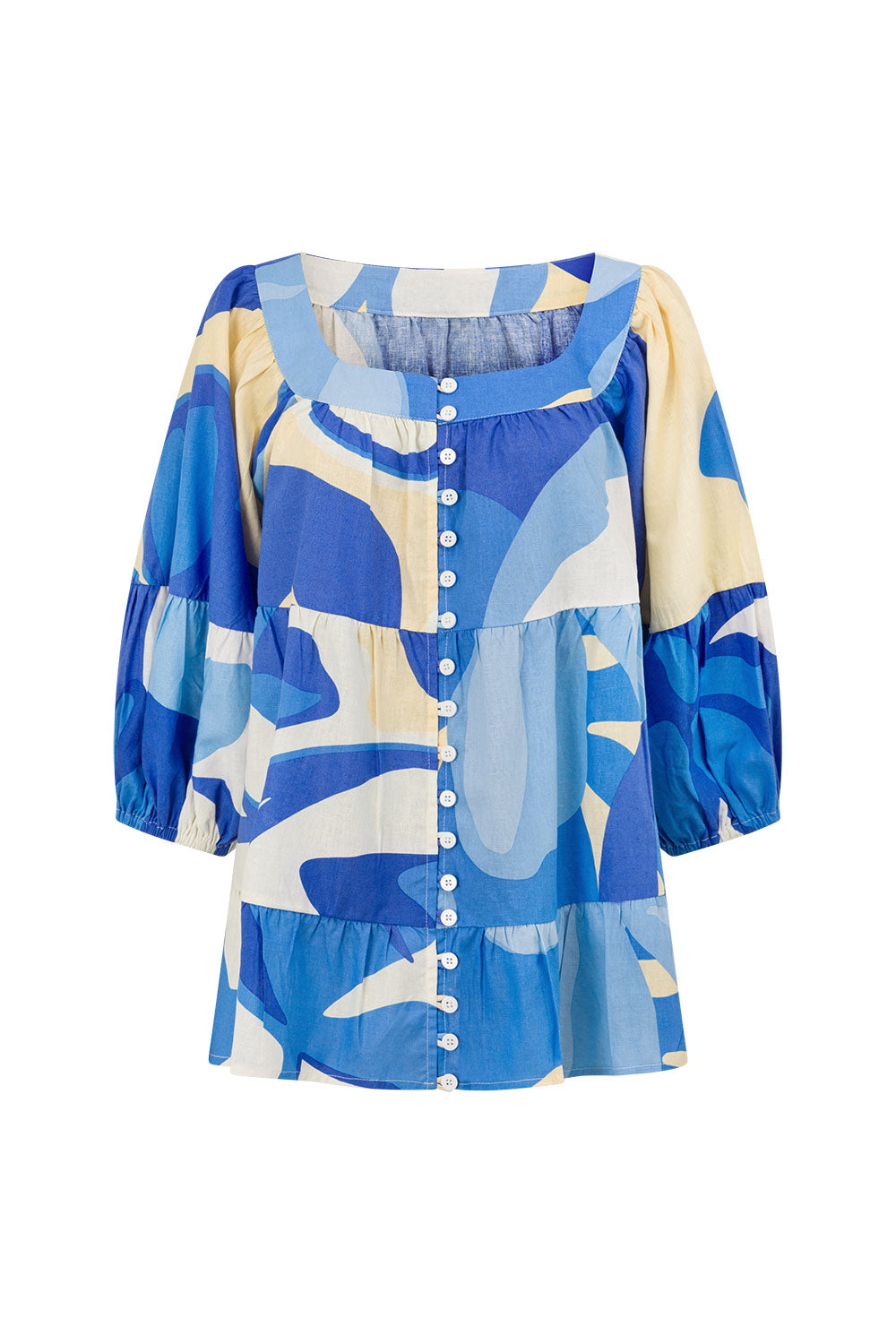 Elara Top - Valley Blue