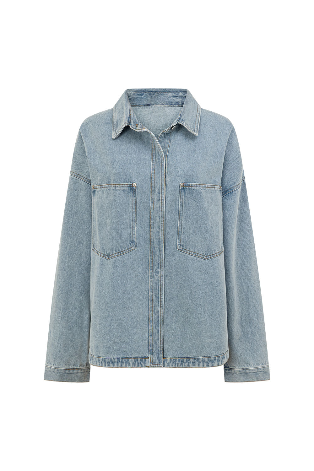 SAMPLE-Poet Denim Jacket  - Light Blue
