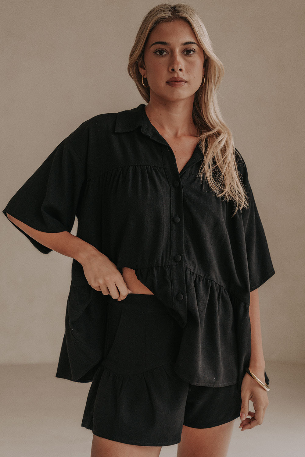 SAMPLE-Luna Top - Black