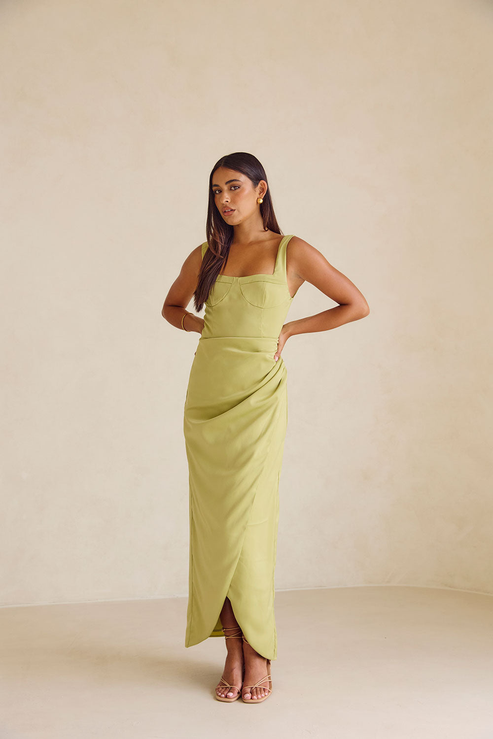 Green Split Midi Noah Midi Dress – Stores