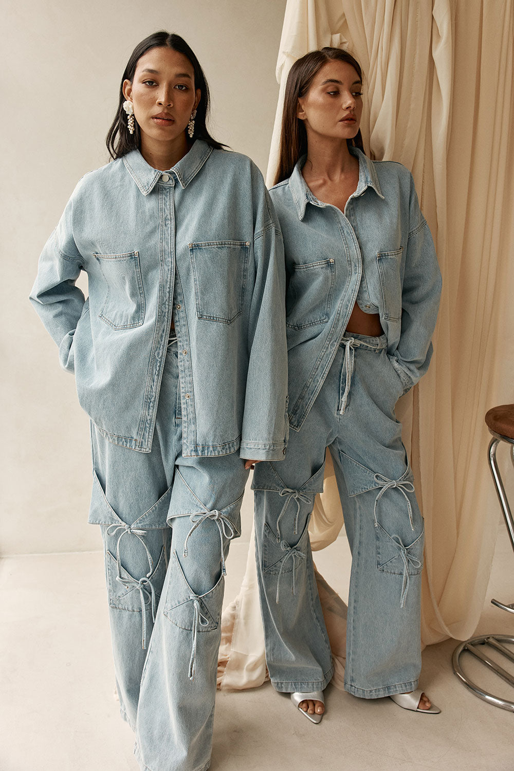 SAMPLE-Poet Denim Jacket  - Light Blue