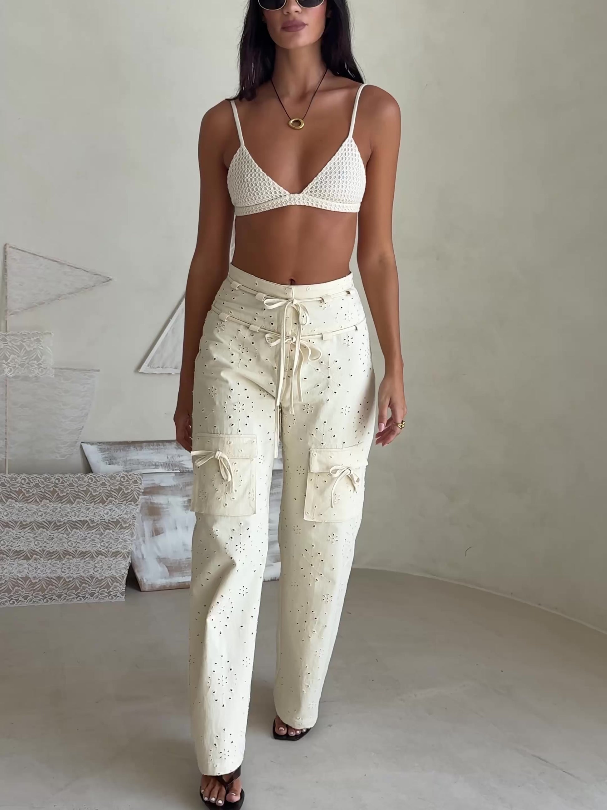 Jaicee Pants - Eyelet