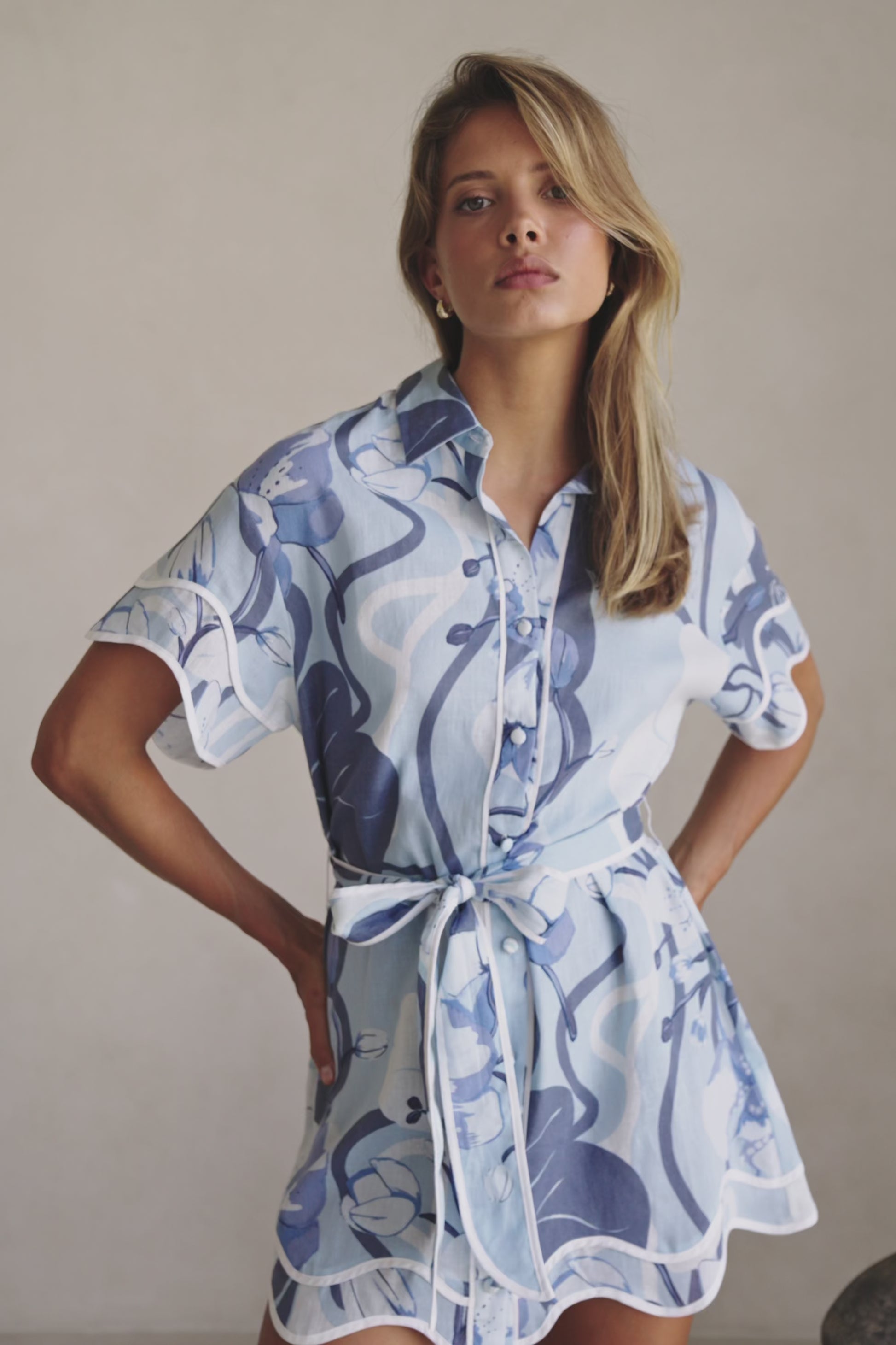 Daria Dress - Bouquet Blu
