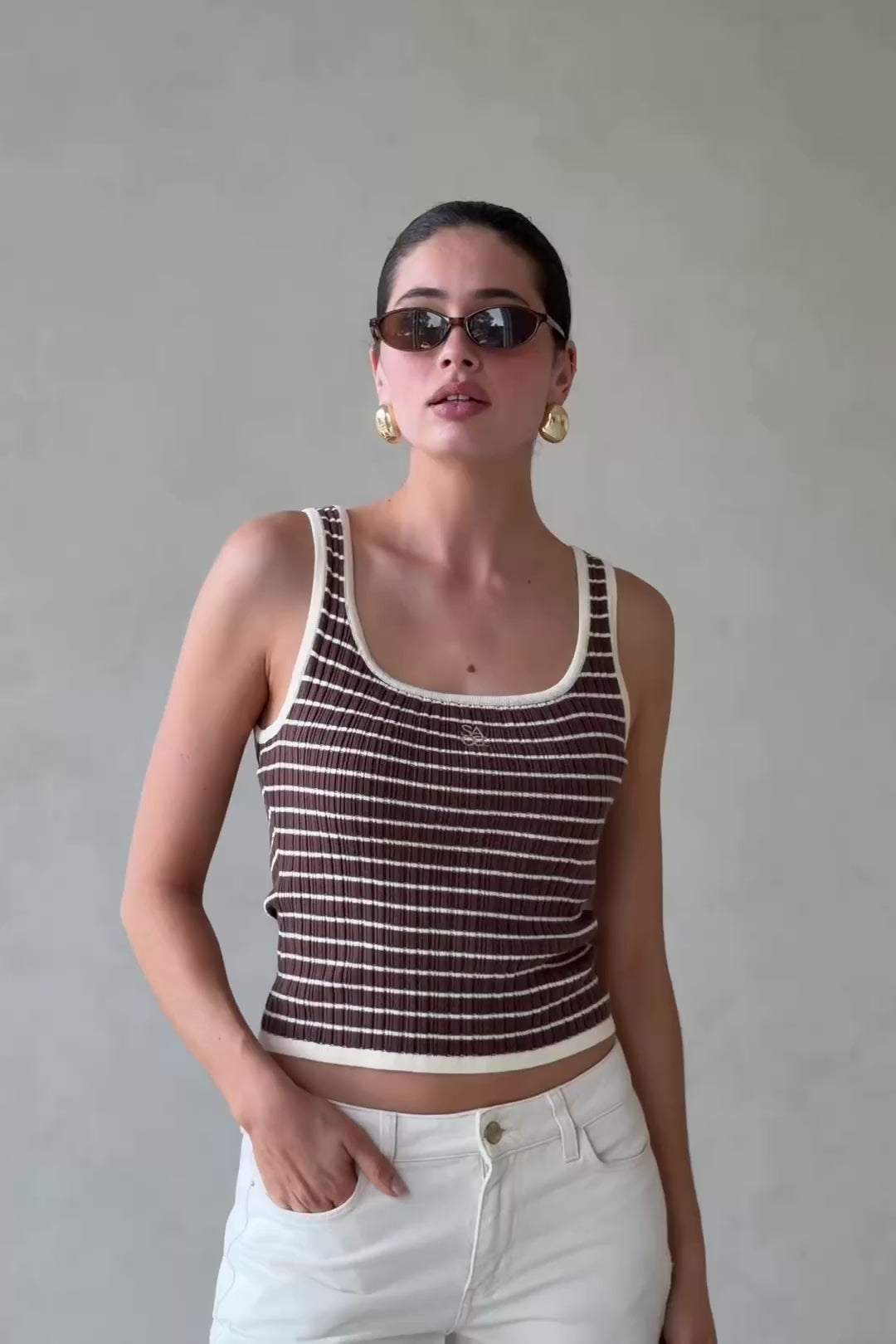 Lennie Top - Chocolate Stripe