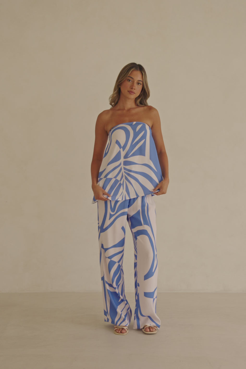 Alma Top - Palm Blue