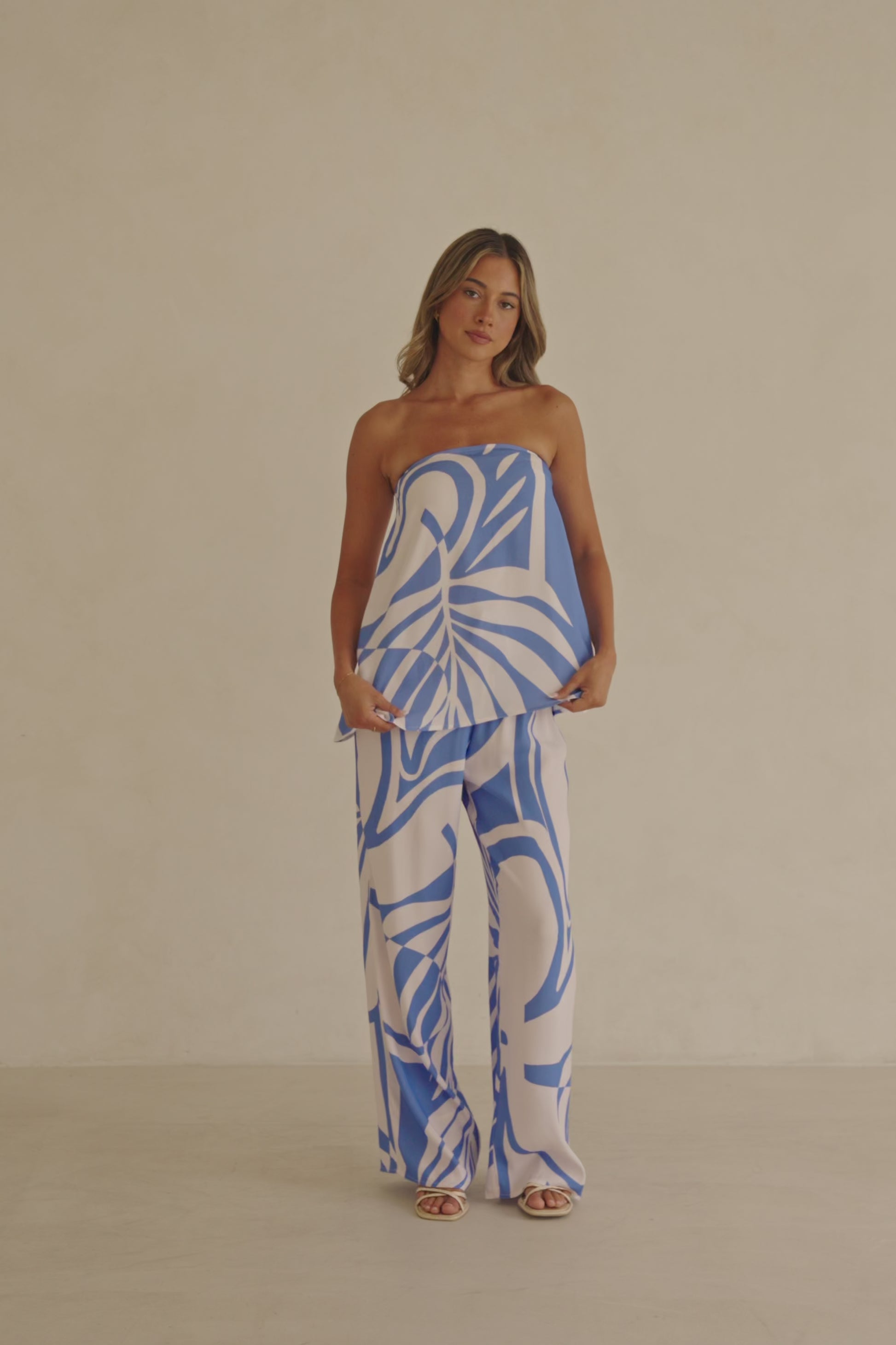 Alma Top - Palm Blue
