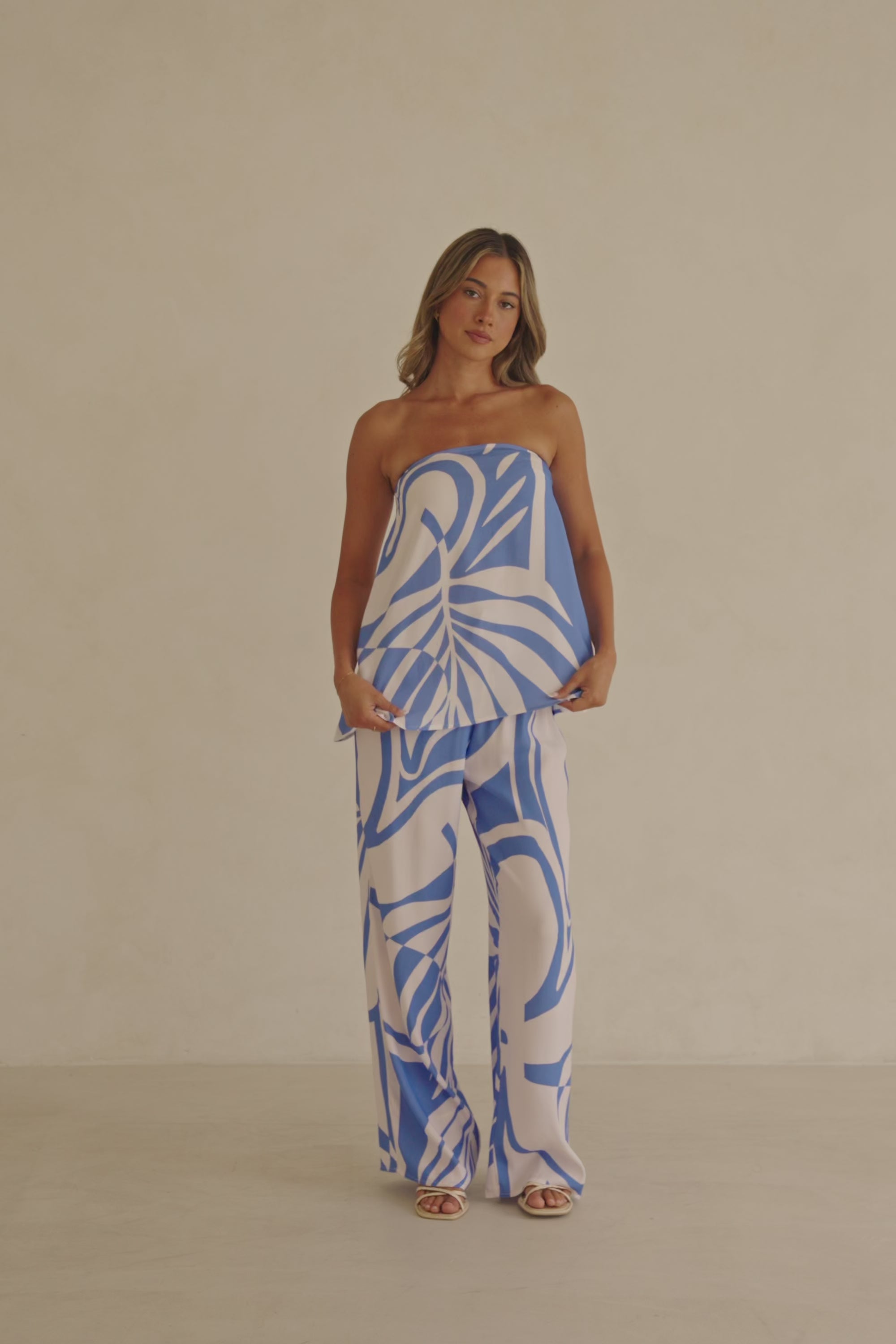 Alma Top - Palm Blue