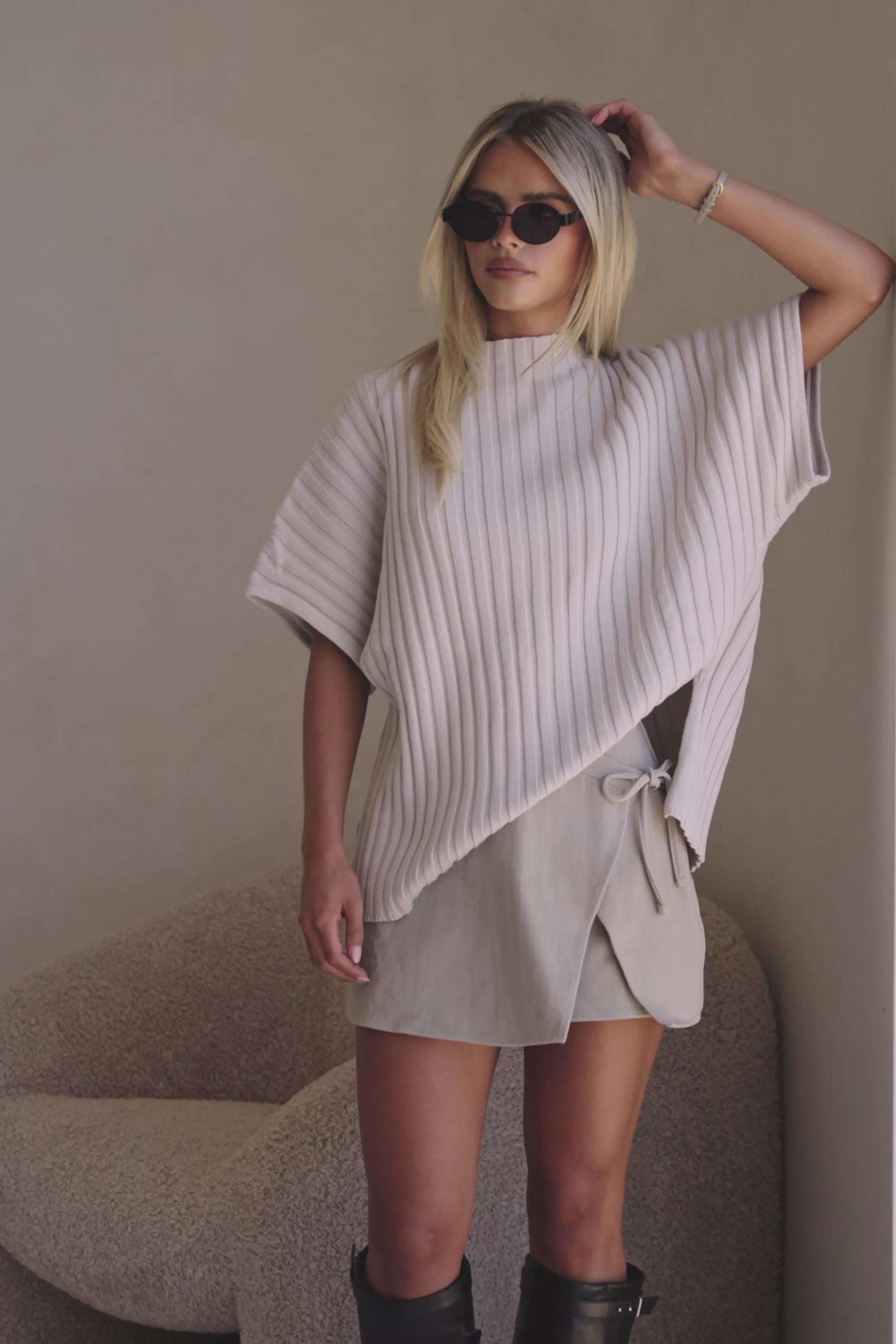 Rocio Wrap Skort - Grey
